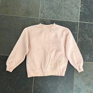 Zara Blush Pink Fleece-Lined Sweatshirt 3/4 sleeve